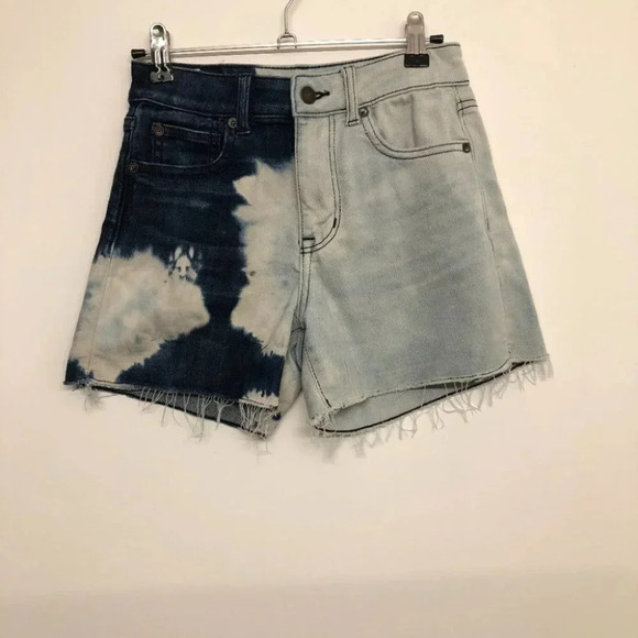 American Eagle Super High Rise Shorty Shorts Bleac - Picture 1 of 7